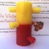 Figura Velón 7 Mechas Amarillo-Rojo Tumba Trabajos, 14cm