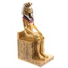 Figura Dorada Egipcia Ramses II en Trono y Jeroglíficos