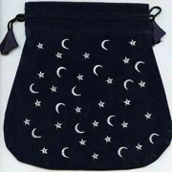 Bolsa de Tarot Lunas y Estrellas. 15cm X 23cm