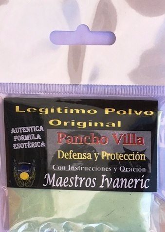 Polvos Pancho Villa, Protección. Instrucciones y Oración