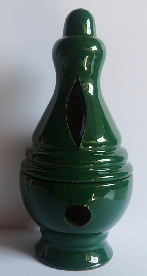 Inciensario Artesanal Cofrade Esmaltado Verde 18cm