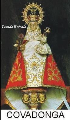 Estampa Virgen de Covadonga con Oración.
