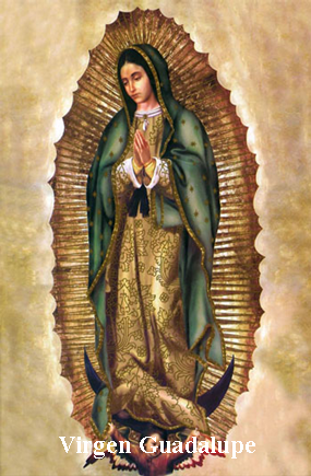 Estampa Virgen de Guadalupe con Oración.