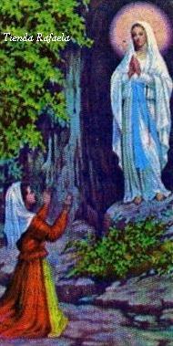 Estampa Virgen Lourdes con Oración