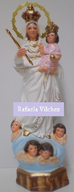 Imagen Virgen Blanca. 25cm, Color Blanco