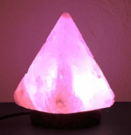 Pirámide USB Lámpara Sal del Himalaya Natural de 500 a 700 Gramos