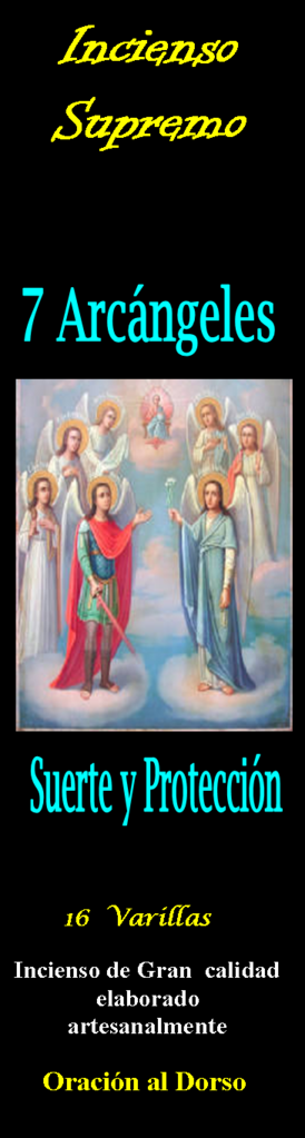 Incienso Supremo de los Arcángeles, 7 Arcángeles, Con Oración