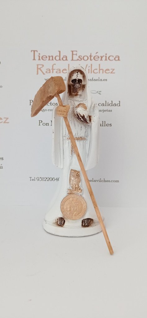Figura Artesana Santa Muerte Blanca 15cm