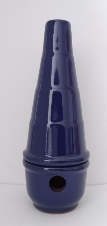 Inciensario Artesanal Cartuja Esmaltado Azul 18cm