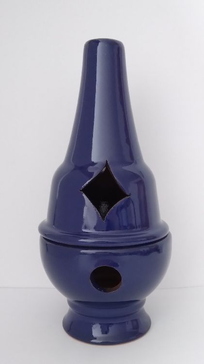 Incensario Artesanal Cofrade Esmaltado Azul. 17cm