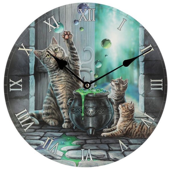 Reloj de Pared Gatos Jugando con Burbujas 30cm