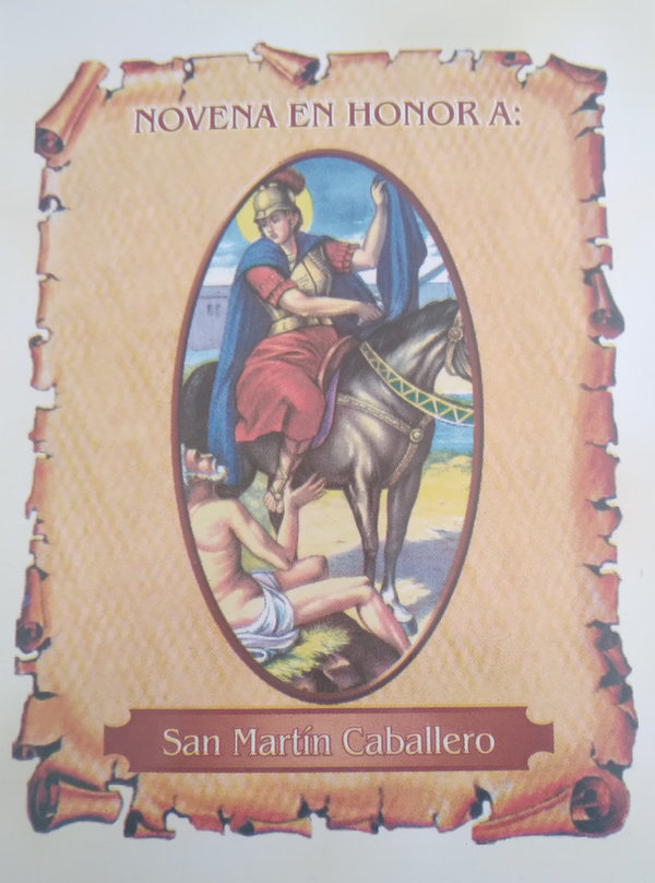 Novena en Honor a San Martín Caballero, en papel.