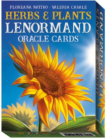 Pack de libro mas cartas, Herbs & plants lenormand oracle cards.