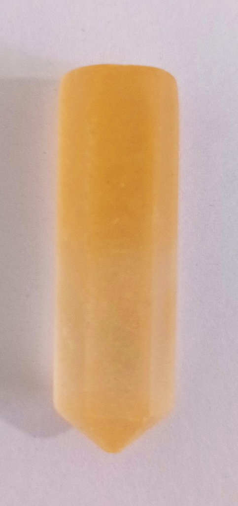 Punta Mineral Selenita Naranja de 2-3cm.